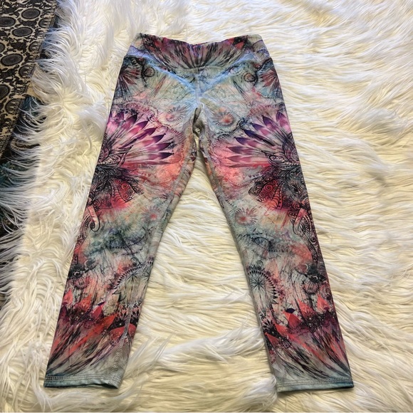 Evolution and Creation Pants - Evolution and Creation eye catching geometric Abstract Leggings